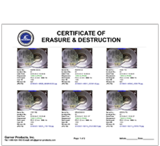 ironclad hard drive destruction verification certificate